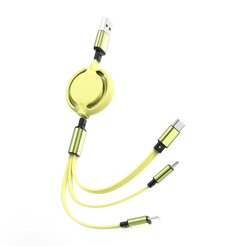 Pulley Retractable 3-in-1 USB Cable