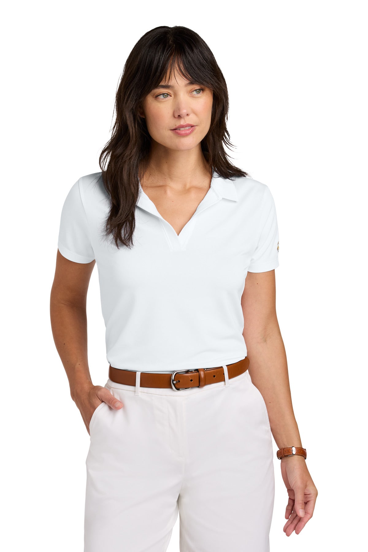 Brooks Brothers Women's Mesh Pique Performance Polo