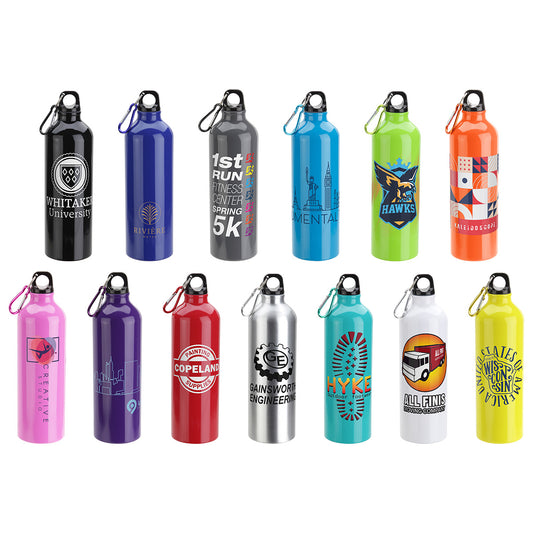 25 oz. Aluminum Sports Bottle with Carabiner