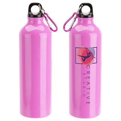 25 oz. Aluminum Sports Bottle with Carabiner