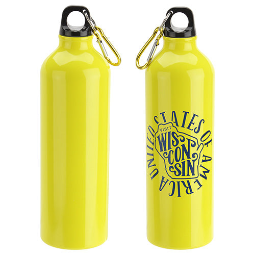 25 oz. Aluminum Sports Bottle with Carabiner