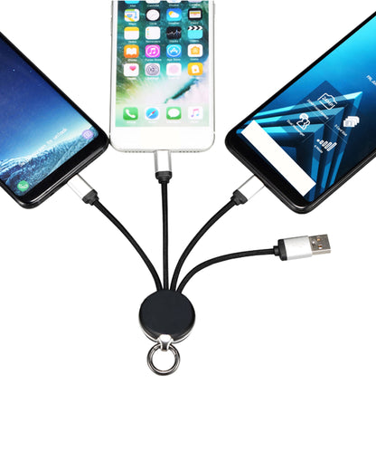 Dangle LED Keychain 4-in-1 USB Cable